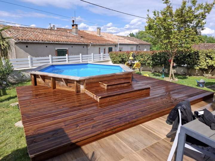 Pose de terrasse en bois près de Castres