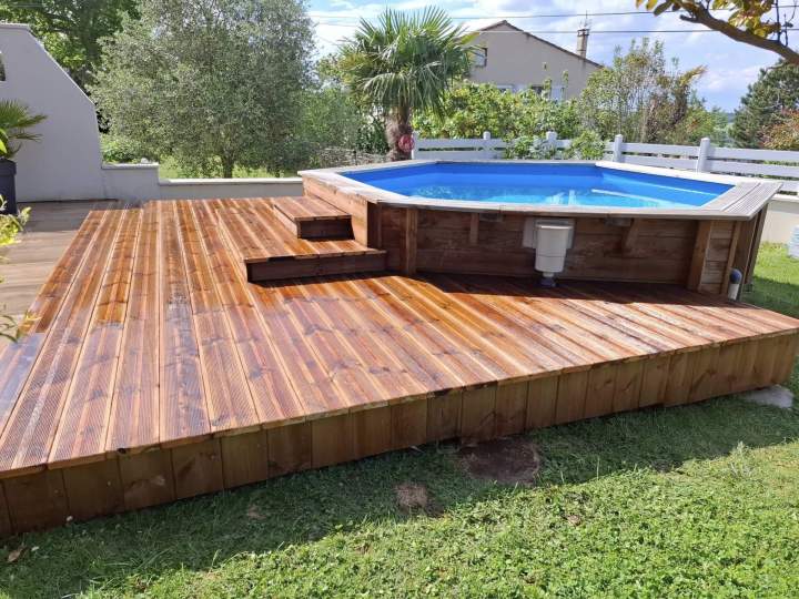 Pose de terrasse en bois près de Castres