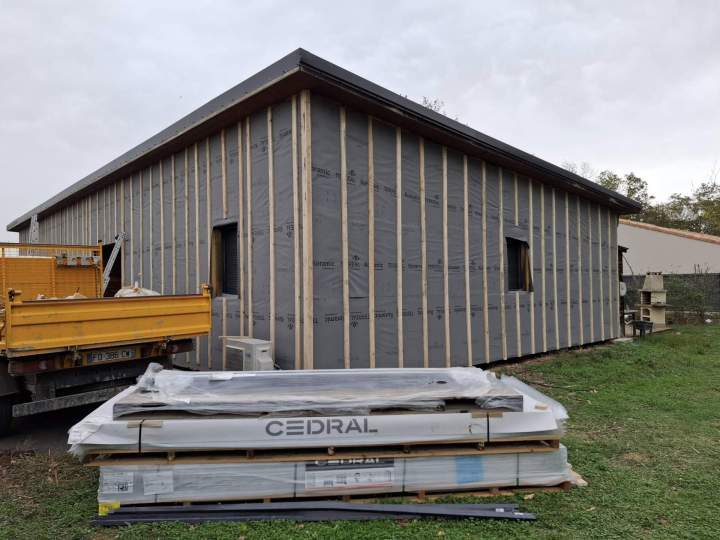 Pose de bardage bois près de Castres